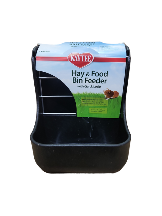 Hay & Food Bin Feeder with Quick Locks - Kaytee Super Pet